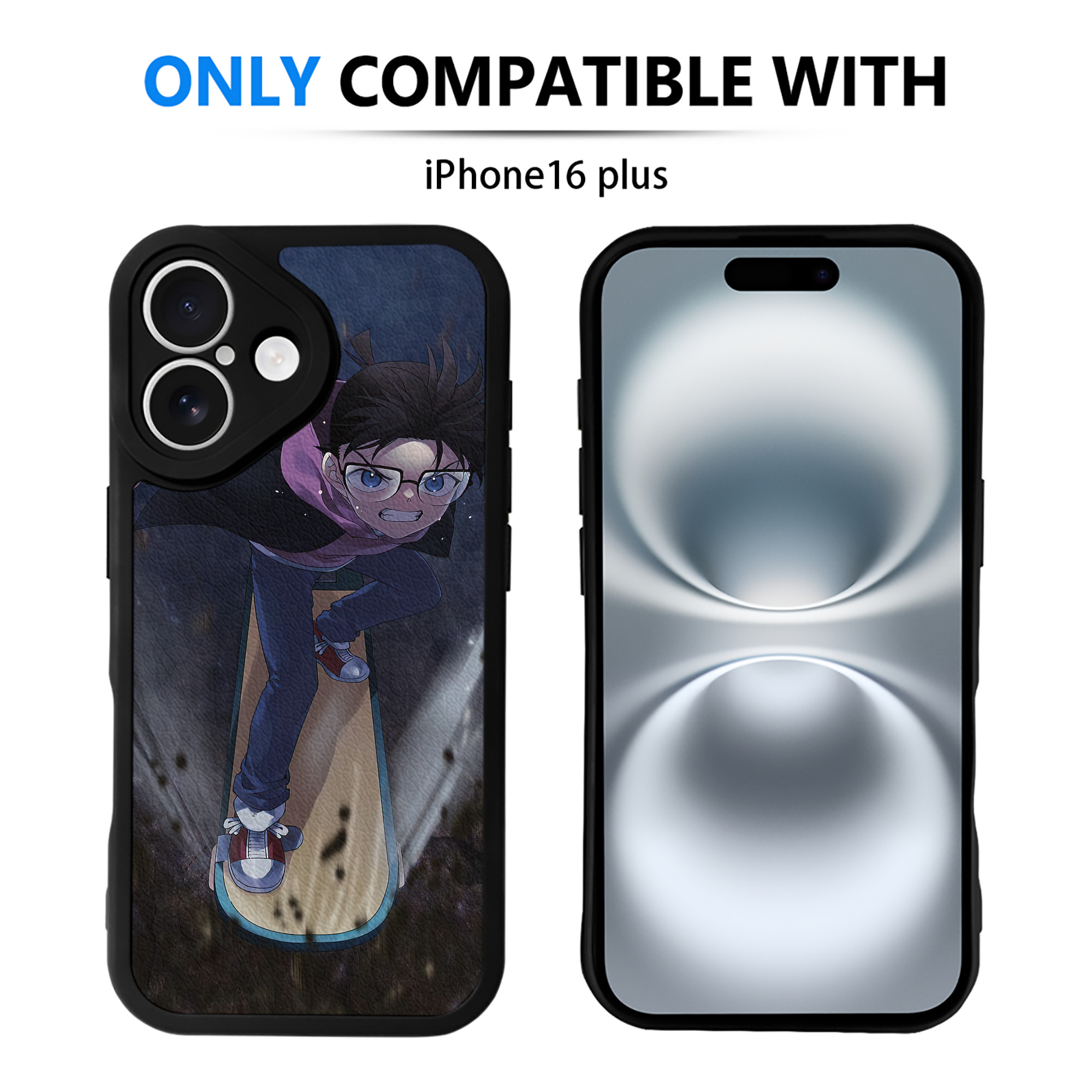 （画像用） 名探偵コナン Detective Conan 【iPhone 16シリーズ対応】シリコンスマホケース（レザー調） 材質：シリコン